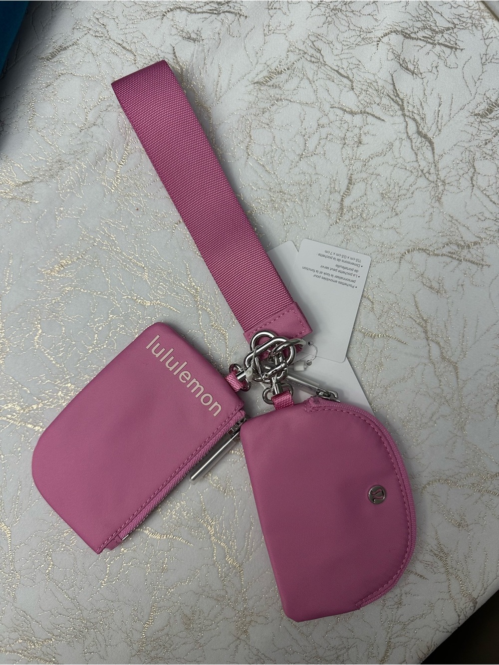lululemon Pink Dual Pouch Wristlet